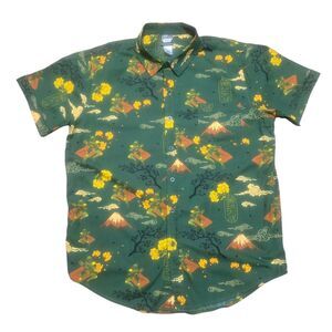 Star Wars Bobba Fett Mandorin Mens XL Hawaiian Camp Shirt Jedi Yoda Disney